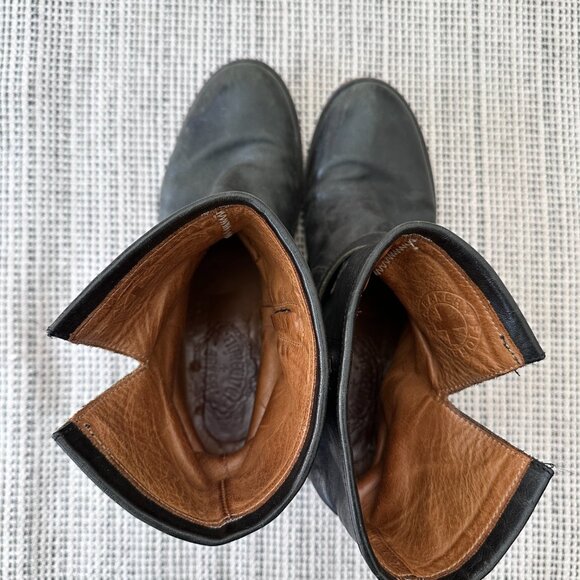 FIORENTINI + BAKER Eternity Eli Black Leather Motorcycle Ankle Boots sz 39.5 / 9 - Picture 5 of 11